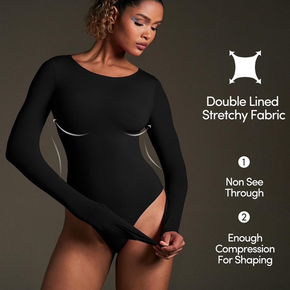 Black Long Sleeve Bodysuit